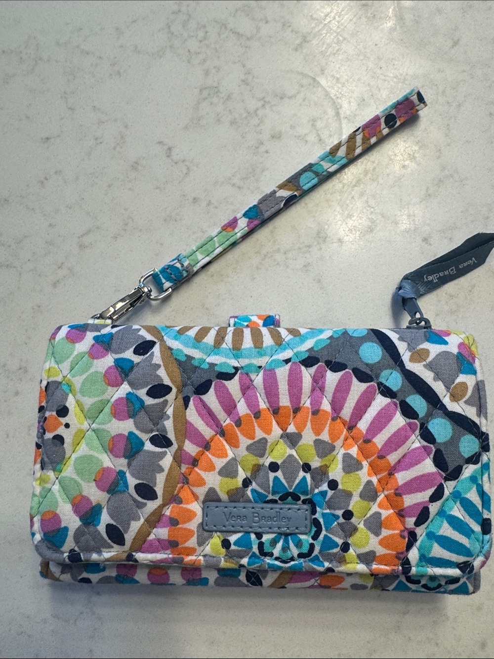 Vera Bradley Multicolor Quilted Floral Wristlet